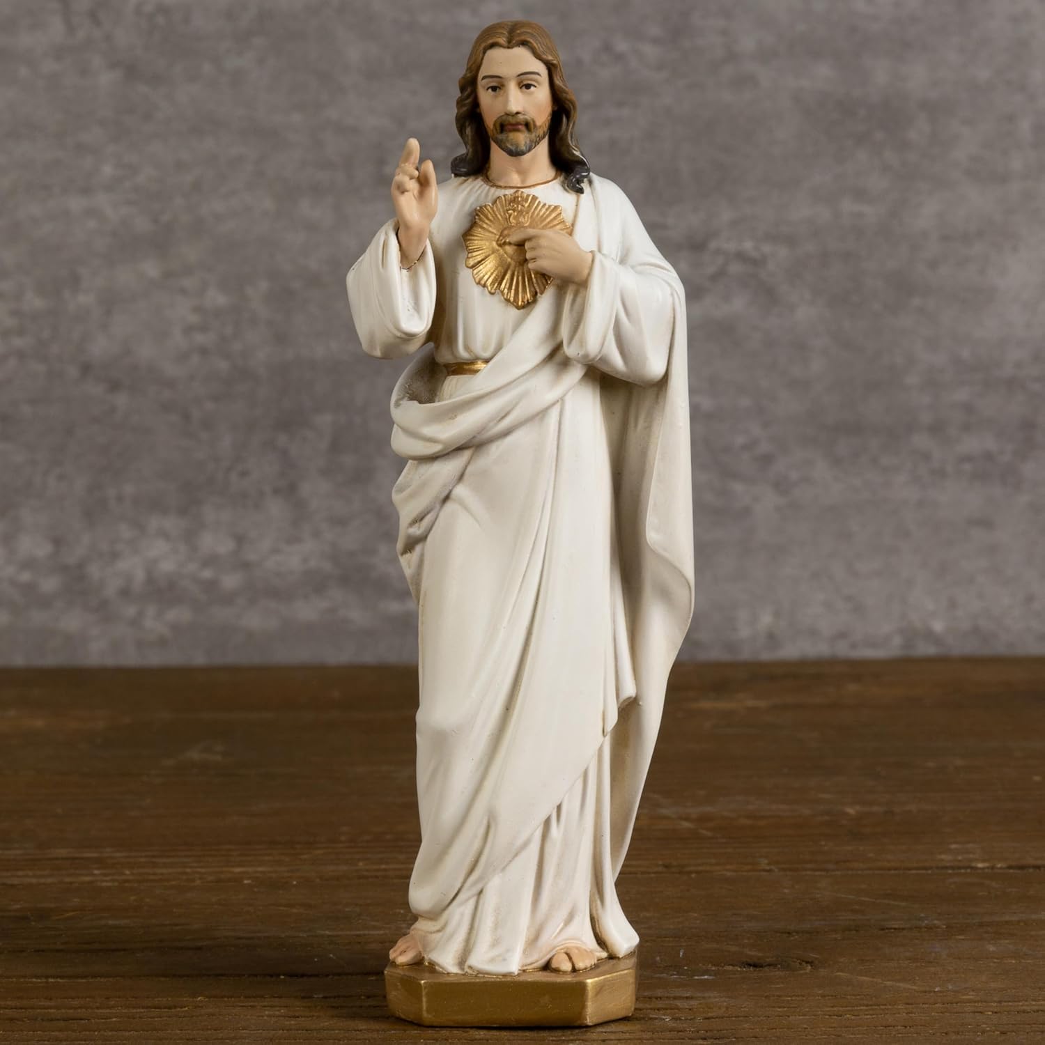 Catholic Sacred Heart of Jesus Statue, 6" H Jesus Christ Figure